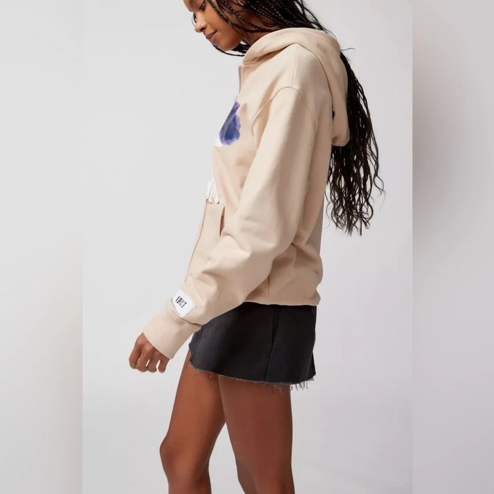 KROST Mushroom Zip Hoodie Sweatshirt, Neutral, XL, NWT - Picture 7 of 15